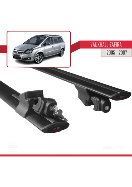 Vauxhall Zafira 2005-2007 Arası ile Uyumlu Hook Model Anahtar Kilitli Ara Atkı Tavan Barı Siyah indirimleri