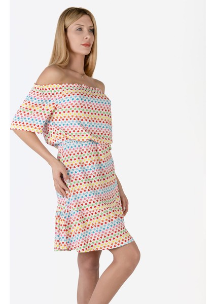 Ayrobin Burumcuk Desenli Elbise