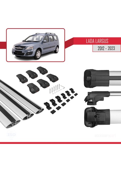 Lada Largus 2012 ve Sonrası ile Uyumlu Ace-1 Ara Atkı Tavan Barı Gri 3 Adet Bar indirimleri