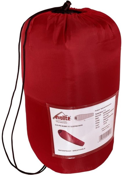 Alfa Pro 0c Uyku Tulumu Kırmızı Sol