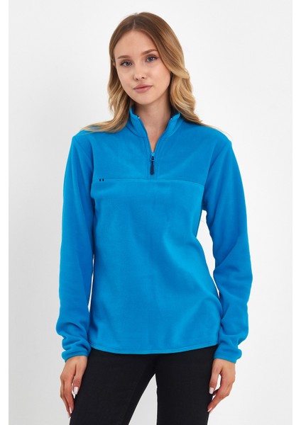 Yarım Fermuarlı Dik Yaka Polar Sweatshirt RD24KE057000