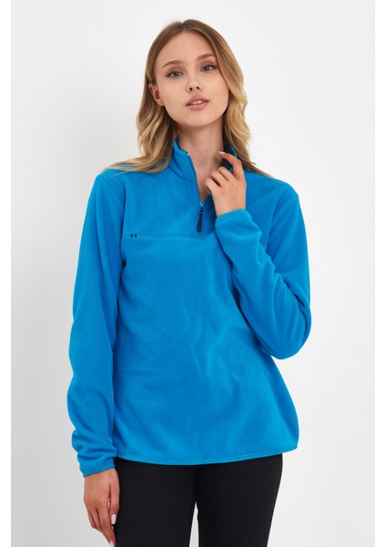 Yarım Fermuarlı Dik Yaka Polar Sweatshirt RD24KE057000