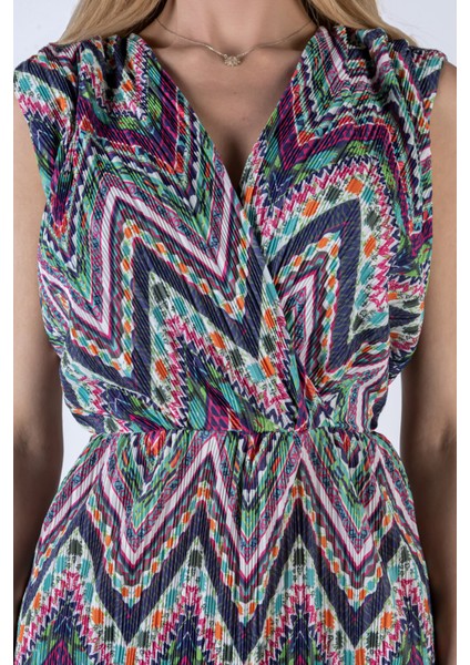 Şifon Plise Elbise modelleri