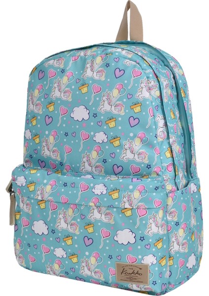 Su Geçirmez Çok Gözlü Kız Çocuk Seyahat Okul Sırt Çantası Unicorn Desenli K1467 fırsatları