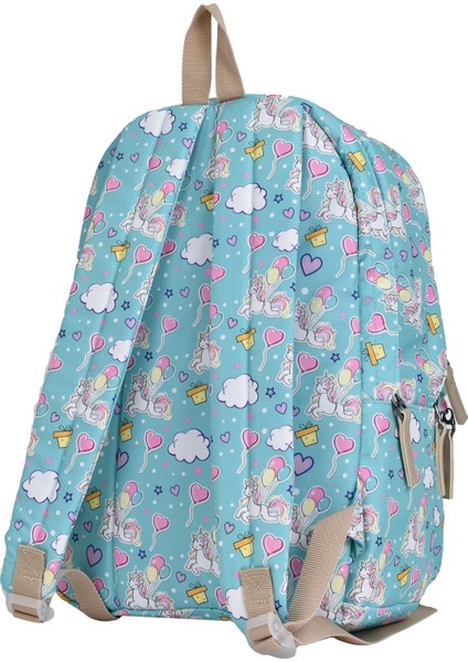 Su Geçirmez Çok Gözlü Kız Çocuk Seyahat Okul Sırt Çantası Unicorn Desenli K1467 indirimleri