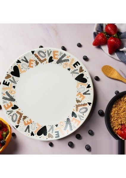 Izostatik Ege Pasta Tabağı 022 Mat Bayaz 20 cm 6 Adet
