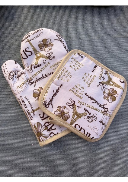 Fırın Eldiveni ve Tencere Tutacağı Kalınlaştırılmış 2'li Set