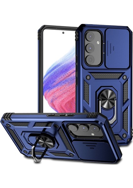 Samsung Galaxy M14 Kılıf Ultra Korumalı Yüzüklü Manyetik Sürgülü Vega Kapak