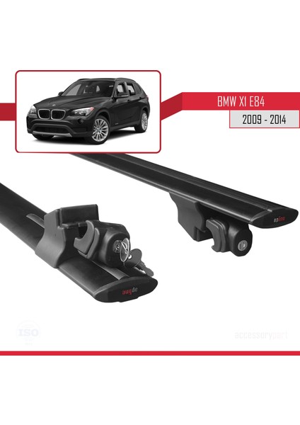 Bmw X1 (E84) 2009-2014 ve Arası ile Uyumlu Hook Model Anahtar Kilitli Ara Atkı Tavan Barı Siyah indirimleri
