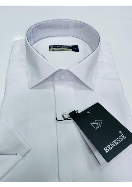 Geniş Kesim Ütü Tutan Kısa Kollu Dacron Poplin Gömlek modelleri