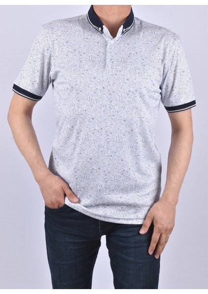 KML-4240 50/1 Merserize Polo Yaka Tişört/marin-Beyaz/l