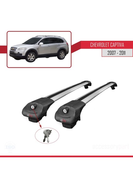 Chevrolet Captiva 2007-2011 Arası ile Uyumlu Ace-1 Ara Atkı Tavan Barı Gri