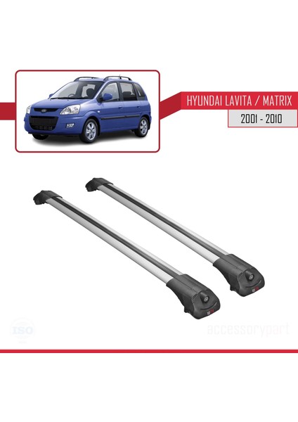 Hyundai Lavita / Matrix (Fc) 2001-2010 Arası ile Uyumlu Ace-1 Ara Atkı Tavan Barı Gri