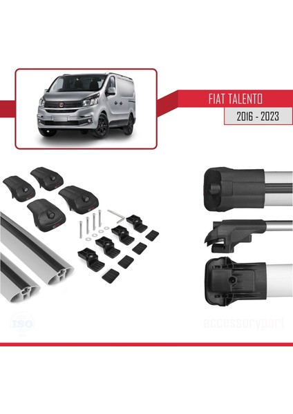 Fiat Talento 2016 ve Sonrası ile Uyumlu Ace-1 Ara Atkı Tavan Barı Gri