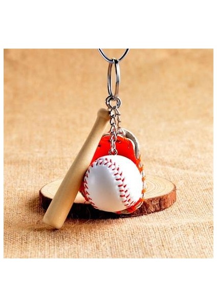 Gerçekçi Beyzbol Tasarımlı Şık Anahtarlık Kolye Çanta Süsü Baseball Keychain