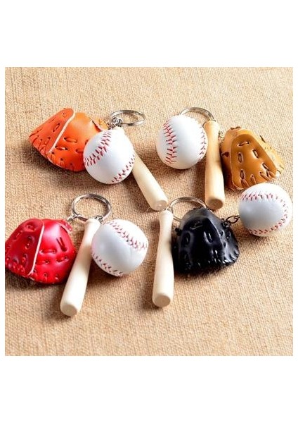 Gerçekçi Beyzbol Tasarımlı Şık Anahtarlık Kolye Çanta Süsü Baseball Keychain