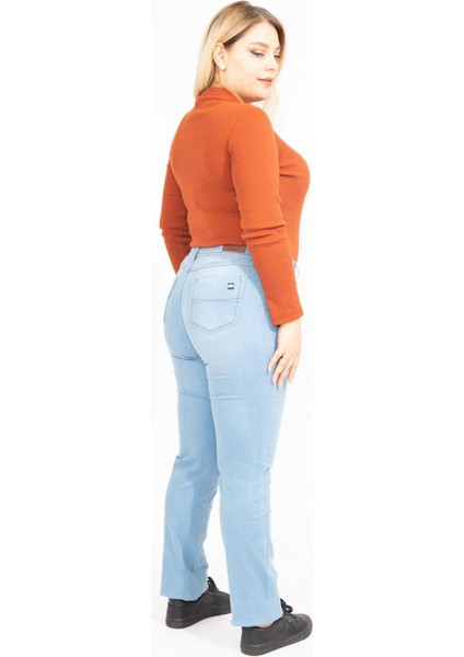 Kadın Mavi 5 Cepli Likralı Kot Pantolon 65N35547 fırsatları