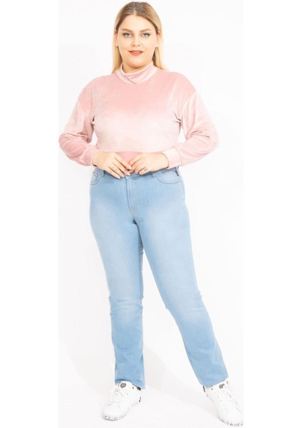 Kadın Mavi 5 Cepli Likralı Kot Pantolon 65N35548 indirimleri