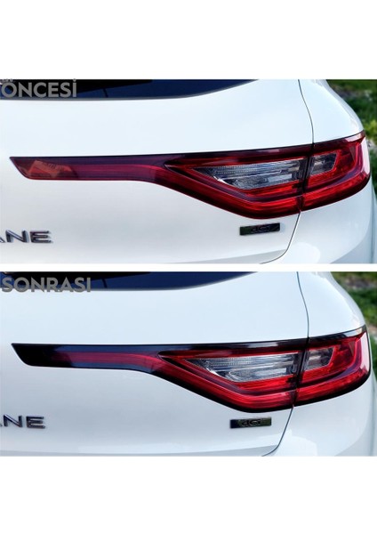 Renault Megane 4 Stop Çerçeve Sticker Kolay Uygulama Hazır Kesim Birebir Uyum / Sedan-Parlak Siyah
