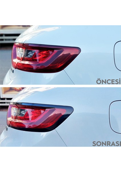Renault Megane 4 Stop Çerçeve Sticker Kolay Uygulama Hazır Kesim Birebir Uyum / Sedan-Parlak Siyah