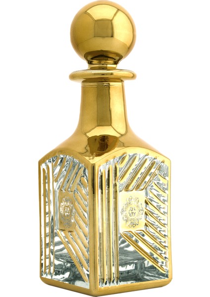 Parfüm Esans Cam Şişesi Gold Boş Esans Cam Şişesi Dekorotif Vitrin Şişesi 150 ml X002-150 ml - 1