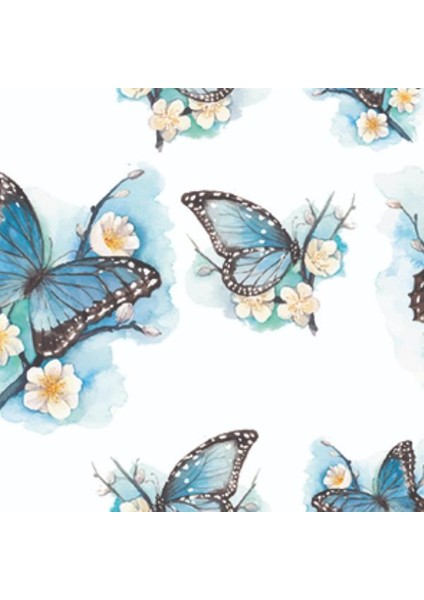 Tın Serisi Kelebek Desenli Kendinden Yapışkanlı Mutfak Dolap ve Mobilya Kaplama Folyosu (5MX45CM)