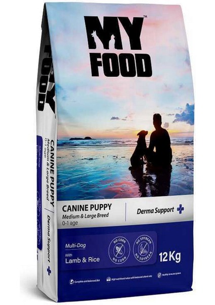 Kuzulu&pirinçli Yavru Orta/büyük Irk Köpek Maması Derma Support 12 kg