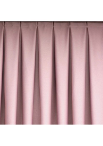 Lüx Saten Blackout Karartma Fon Perde 1/2,5 Normal Pile - Pudra Pembe
