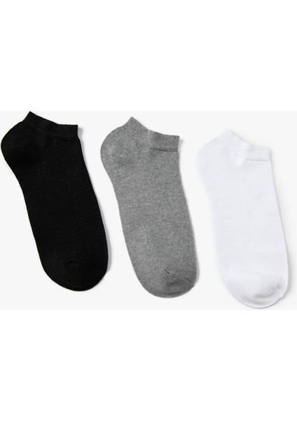 Basic 3'lü Patik Çorap Seti Çok Renkli fiyatları