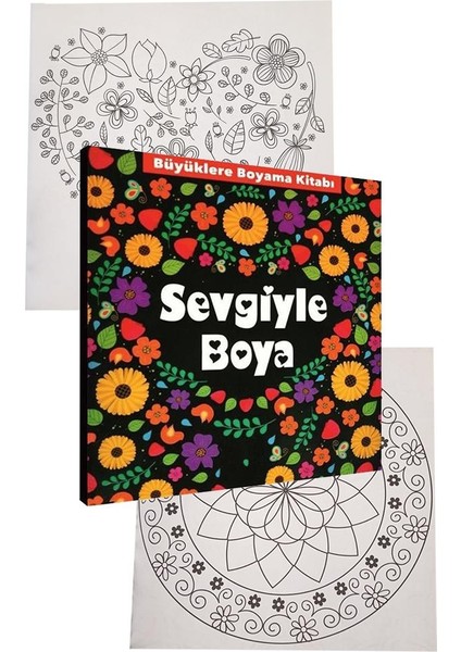 Sevgiyle Boya Büyüklere Boyama Kitabı Fatih 24 Renk Kuru Boya 1 Adet Ema Boyama Kitabı Büyükler Için Mandala Yaratıcı Boyama fiyatları