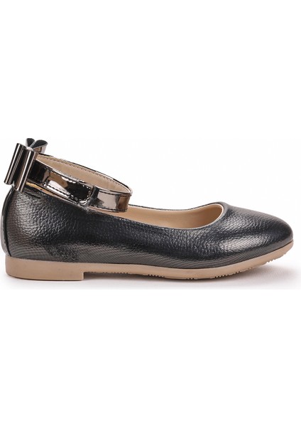 Ankle Vakko Cırtlı Kız Çocuk Fiyonklu Babet Ayakkabı Bilekten Bağlamalı fırsatları