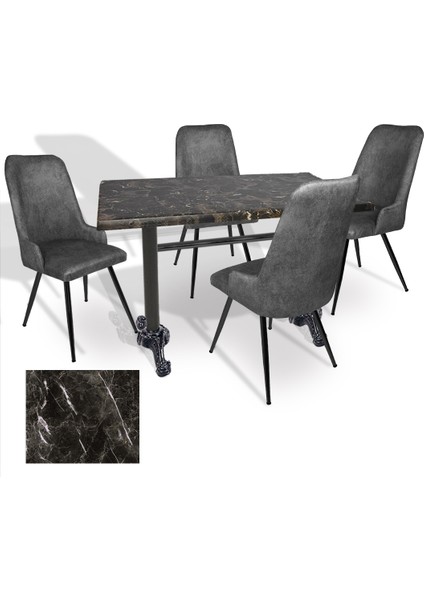 Çipa Werzalit - Çırağan Mutfak Masa Takımı (80X140) - (Teramo - Füme)