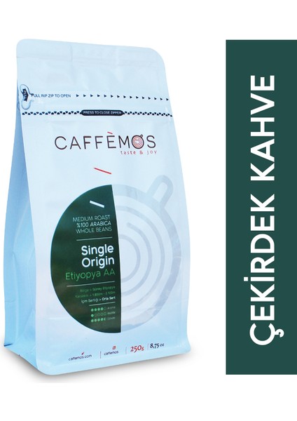 Caffèmos Etiyopya (Çekirdek Kahve) - 250gr