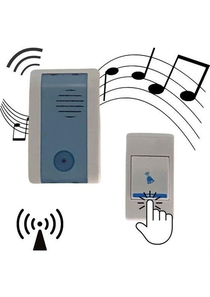 Wireless Bağlantılı Ev, Ofis, Daire veya Bahçe Kapıları İçin Kablosuz Kapı Zili (3791)