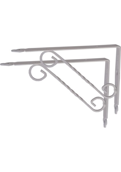 Ferforje Raf Altı Metal L Ayak -30X20 cm 2 Adet