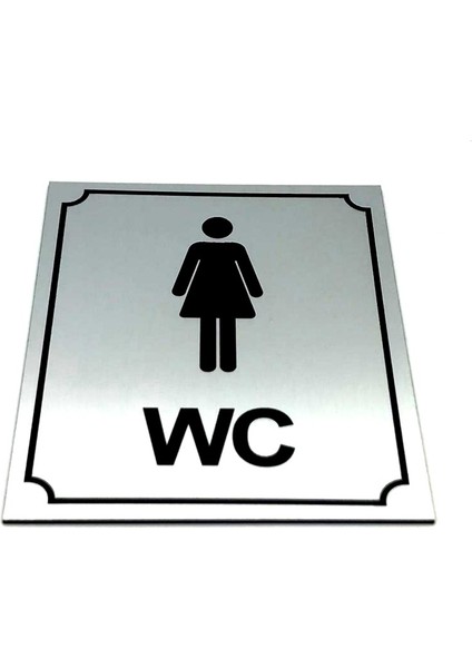 Wc Tuvalet Tabelası Bay Bayan Takım (2 Adet), Kapı Yönlendirme Levhası 13 Cm X 16 Cm Xl