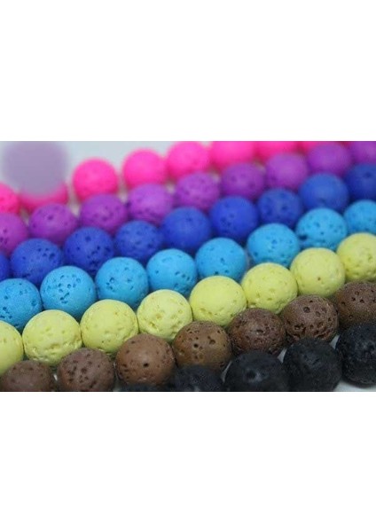 Lav Taşı Fosforlu Pembe Renkli Yarım Dizi 10MM (18CM Uzunluğundadır) fiyatları