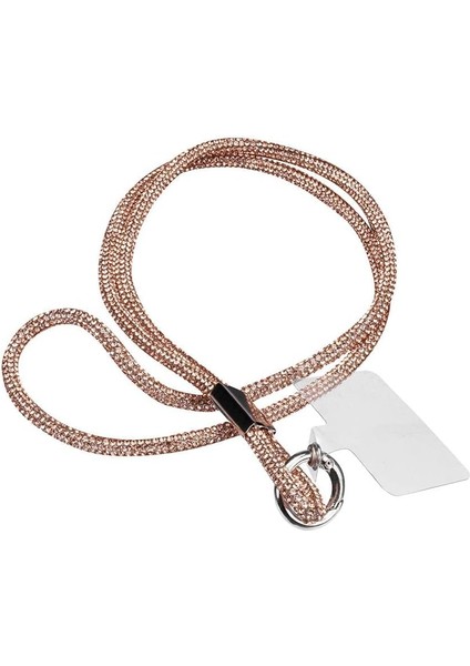 Bütün Telefon Modellerine Uyumlu Swarovski Taşlı Telefon Boyun Askısı Taşlı Boyun Ipi Istediğiniz Telefona Takabilirsiniz (Gold)