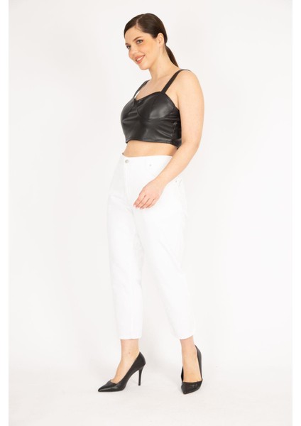 Kadın Kemik Büyük Beden 5 Cepli Kot Pantolon modelleri