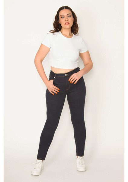 Kadın Lacivert 5 Cepli Kot Pantolon 65N22554