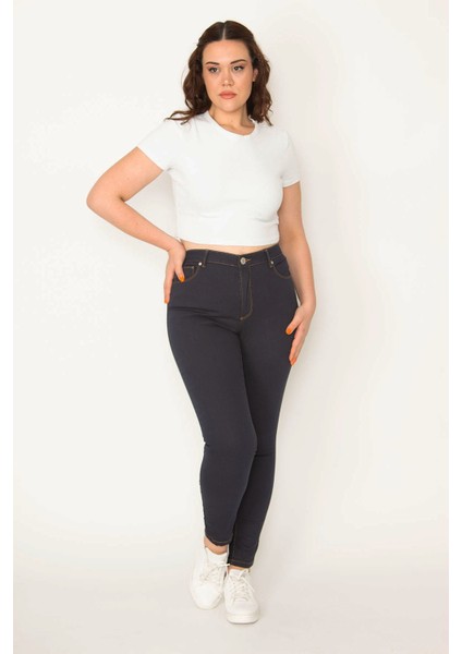 Kadın Lacivert 5 Cepli Kot Pantolon 65N22554 modelleri