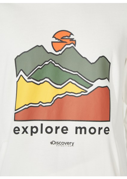 Discovery Expedition Kapüşon Yaka Kırık Beyaz Erkek Sweatshırt NATURE