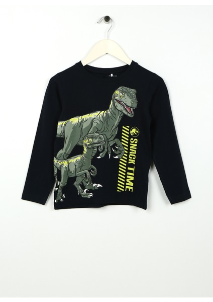 Name It Lacivert Erkek T-Shirt Nmmjosko Jurassıc Ls Top Vde