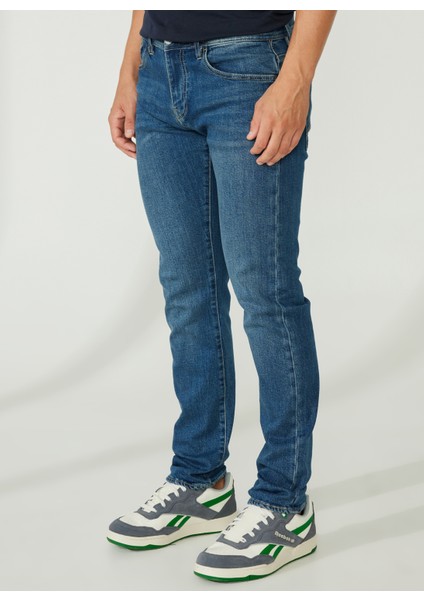 Armani Exchange Normal Bel Normal Indigo Erkek Denim Pantolon 8NZJ13 1500-INDIGO Denım