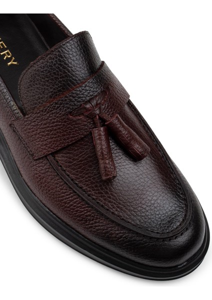 Erkek Loafer Bordo Renk Hakiki Deri ve Poliüretan Taban 43 Numara Konforlu indirimleri