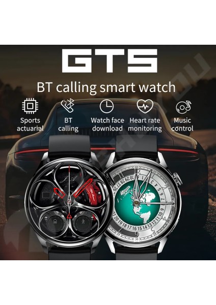 Gt5 Max 46 mm Gps/nfc/siri Destekli Çelik Kordonlu Klasik Akıllı Saat