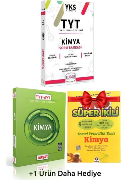 Lemma TYT Kimya Soru Bankası+Başat Kimya Soru Bankası+ler