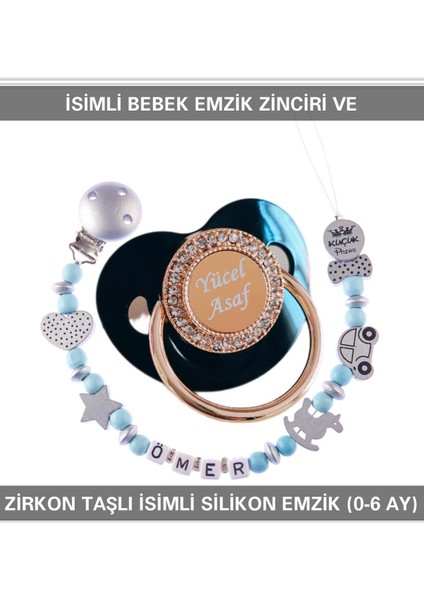 Isimli Emzik Zinciri ve Isimli Silikon Emzik (0-6 Ay) BEZYI532