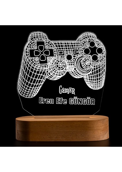 Kişiye Özel Oyun Severlere Hediye Konsol Kolu 3D LED Lamba