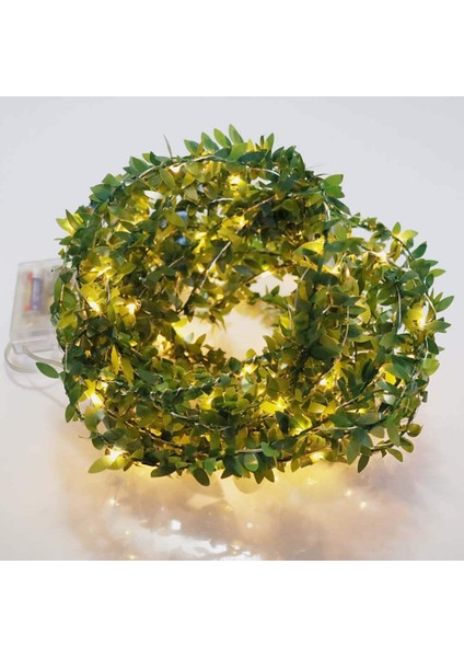 Sarmaşık Peri LED Işık 5 Metre|yaprak Şerit LED Dizesi-Gün Işığı 50 Led-Dekoratif LED Aydınlatma